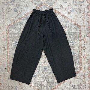 Zara Women’s Pants Charcoal Grey Wide Leg Trousers Size S